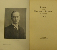Portada de libro Journal of the Manchester Oriental Society 1911