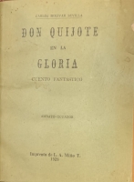 Portada de libro Don Quijote en la Gloria. Cuento Fantastico