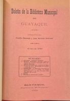 Portada de libro Bolet�n de la Biblioteca Municipal de Guayaquil