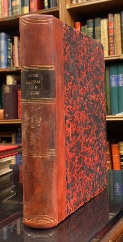 Portada de Indice General de Leyes, decretos, resoluciones, ordenes y dem�s disposiciones administrativas de la Rep�blica de Bolivia desde 1825 hasta 1882 / Ap�ndice al Indice General de leyes, decretos, resoluciones, �rdenes de la Rep�blica de Bolivia desde 1883 hasta 1889/ Ap�ndice 2� al �ndice General de Leyes - Meliton Torrico. Modesto Omiste. Jose Maria Portillo