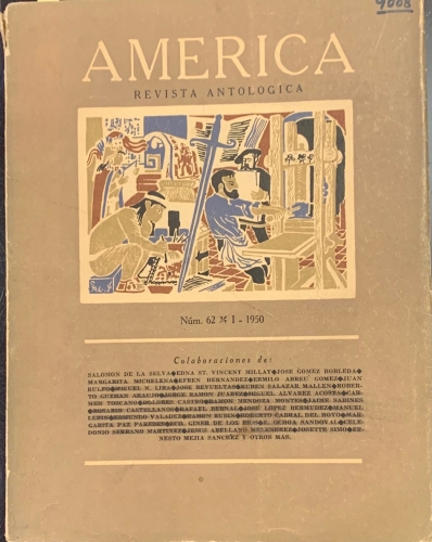 Portada de Am�rica. Revista Antologica de Literatura. N� 62, Enero de 1950. Talpa. Juan Rulfo - Juan Rulfo