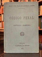 Portada de libro Codigo Penal de la Rep�blica de Argentina en vigencia desde el 1� de...