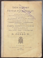 Portada de libro Descrip�ao das Festas Patrioticas Com Que a Corpora�ao Dos Officiaes...