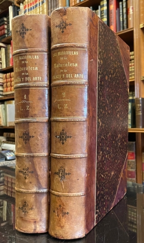 Portada de Las Maravillas de la Naturaleza, de la Ciencia y del Arte - Manuel Aranda y Sanjuan, traductor