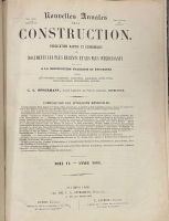 Portada de libro Nouvelles Annales de la Construction. Tome 11. Anne 1865