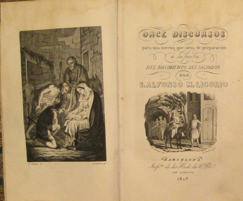 Portada de Once Discursos Para Una Novena Que sirva De Preparacion a La Fiesta Del Nacimiento Del Salvador - S. Alfonso M. Licorio