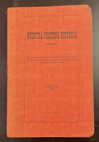 Portada de Nuestra Peque�a Historia - Jose Galvez