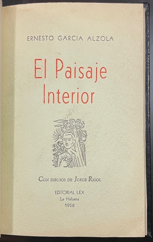 Portada de El Paisaje Interior - Ernesto Garcia Alzola