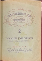 Portada de libro Cuadernos de Poesia. 2. Febrero de 1945.  Manuel Jose Othon