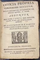 Portada de libro Officia Propria Cordubensis Ecclesiae