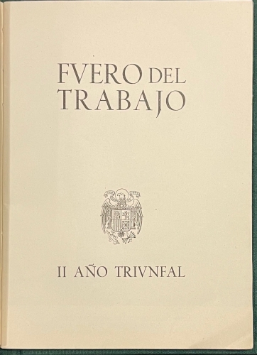 Portada de Fuero del Trabajo