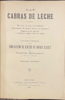 Portada de libro Las Cabras de Leche y Tratado completo de la Fabricaci�n de Quesos de...