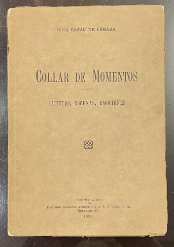 Portada de Collar de Momentos. Cuentos, escenas, emociones - Rosa Bazan de Camara