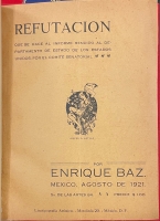 Portada de libro Refutaci�n que se hace al informe rendido al departamento de Estado de...