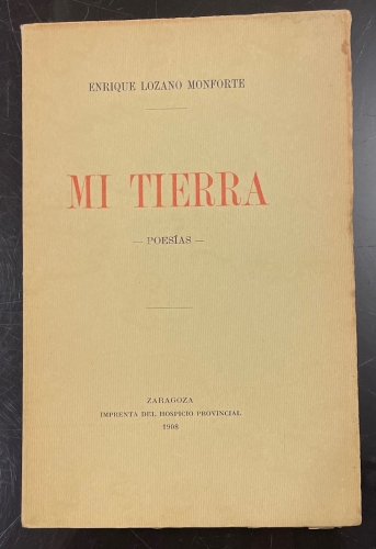Portada de Mi Tierra. Poemas - Enrique Lozano Monforte