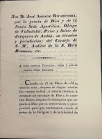 Portada de libro Jose Antonio Rivadeneira, Obispo de Valladolid, Prior y Se�or de...