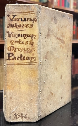 Portada de De Integritatis et Corruptionis Virginum Notis. Enneas Muliebris. De Origine Partium. De Septo Cordis Pervio. De Notis Virginitatis - Severin Pineau. Ludovico Bonaccioli. Felix Platter. Pierre Gasendi. Melchor Sebisch