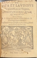 Portada de libro De Vita et Laudibus Deiparae Mariae Virginis, Meditationes...