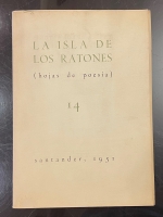Portada de libro La Isla de los Ratones. Hojas de poes�a. n� 14. Santander 1951. 