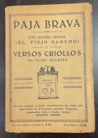 Portada de libro Paja Brava. Versos Criollos