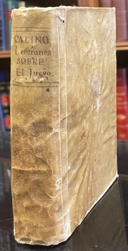 Portada de Lecciones Theologico-Morales sobre el Juego - Padre Cesar Calino de la Compa�ia de Jes�s