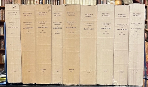 Portada de Inventario General De Manuscritos De La Biblioteca Nacional. Tomos I a IX