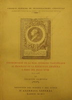 Portada de libro Contribuci�n De La Real Sociedad Vascongada al Progreso De La...