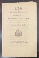 Portada de libro Oda al Fausto Nacimiento De La Infanta D�a Maria Isabel Luisa