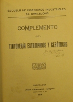 Portada de libro Complemento de Tintoreria Estampados y Ceramicas