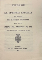 Portada de libro Informe De La Comisi�n Especial Del Estamento De Ilustres Proceres Del...