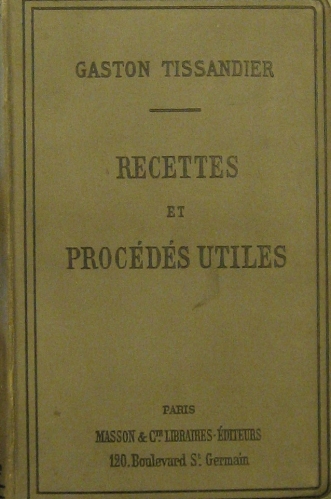 Portada de Recettes et Procedes Utiles  - Gaston Tissandier