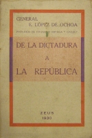 Portada de libro De La Dictadura a La Rep�blica