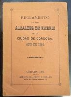 Portada de libro Reglamento De Los Alcaldes De Barrio De La Ciudad De C�rdoba . A�o...