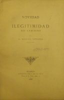 Portada de libro Novedad � Ilegitimidad Del Carlismo