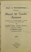 Portada de libro Manual del Cocedor Azucarero
