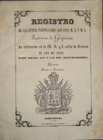 Portada de libro Registro De Las Juntas Particulares Que Esta M.N. y M.L. Provincia De...