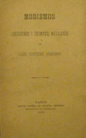 Portada de libro Modismos, Locuciones y T�rminos Mexicanos