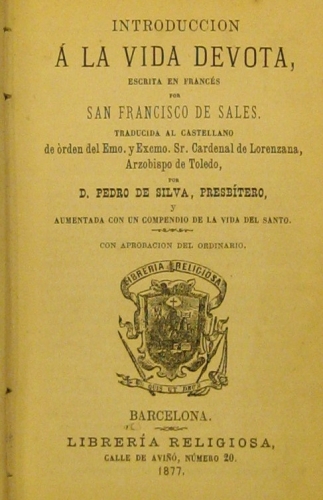 Portada de Introducci�n a La Vida Devota - San Francisco De Sales