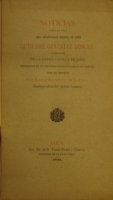 Portada de libro Noticias Para La Vida Del Venerable Siervo De Dios Gutierre Gonzalez...