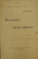 Portada de libro Psicolog�a de las Religiones