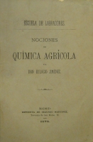 Portada de libro Escuela de Labradores. Nociones de Qumica Agrcola