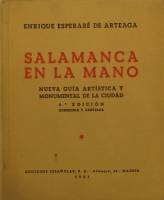 Portada de libro Salamanca En La Mano. Nueva Gu�a Art�stica y Monumental De La Ciudad.