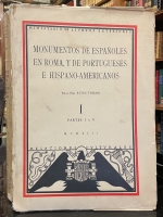 Portada de libro Monumentos de Espa�oles en Roma, y De Portugueses e Hispano-Americanos