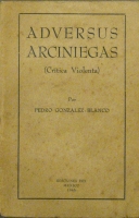 Portada de libro Adversus Arciniegas (Crtica Violenta)