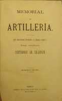 Portada de libro Memorial de Artilleria, a�o trigesimo septimo. 3� serie. Tomo 3�...