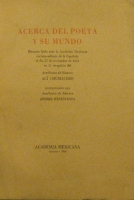 Portada de libro Acerca Del Poeta y Su Mundo. Discurso Ledo Ante La Academia Mexicana...
