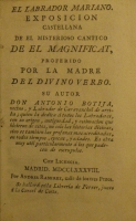 Portada de libro El Labrador Mariano. Exposici�n castellana De El Misterioso C�ntico De...
