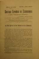 Portada de libro Boletn De La Sociedad Espaola De Excursiones. Arte - Arqueologa -...