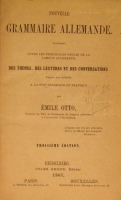 Portada de libro Nouvelle Grammaire Allemande contenant outre les principales regles de...