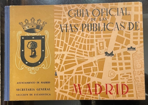 Portada de Gu�a oficial De Las V�as P�blicas De Madrid.  A�o 1958